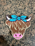 Highland Cow with Bow