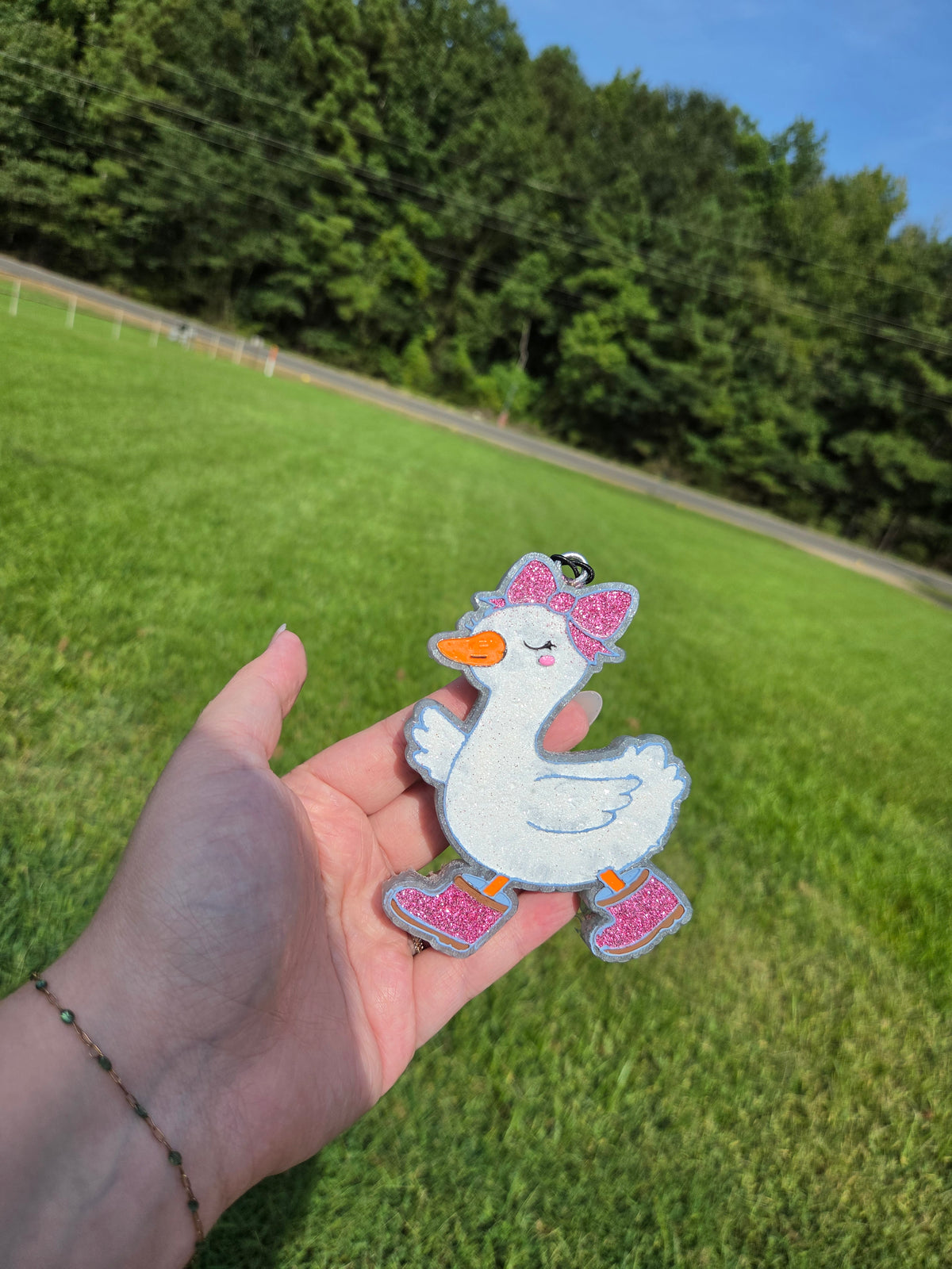 Goose with bow